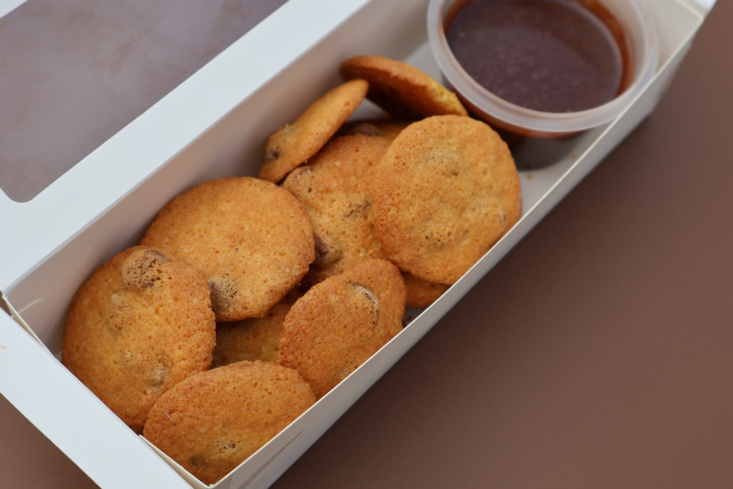 Mini Cookies with Dipping Chocolate Sauce