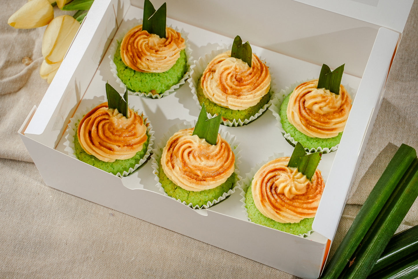 Pandan Gula Melaka Cupcakes