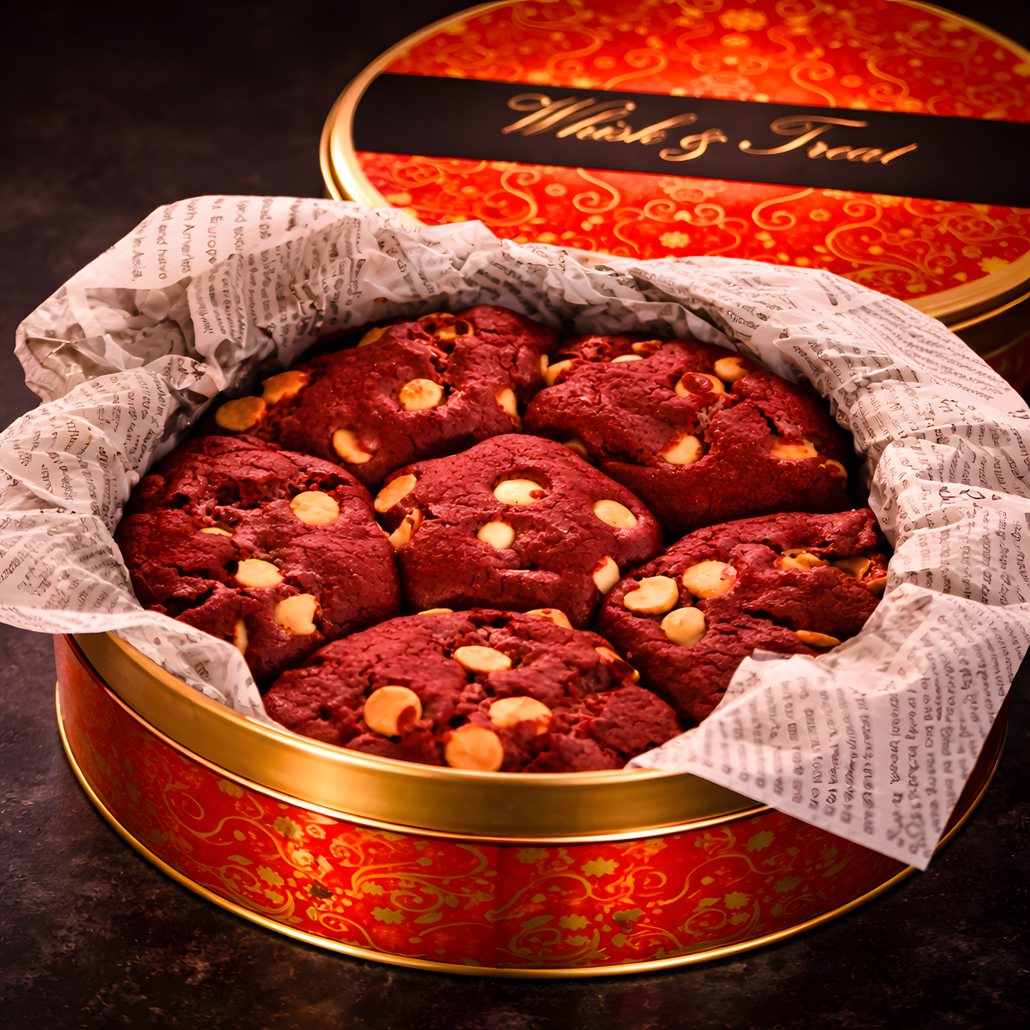 Red Velvet Gooey Cookies