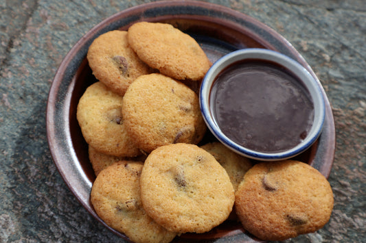 Mini Cookies with Dipping Chocolate Sauce