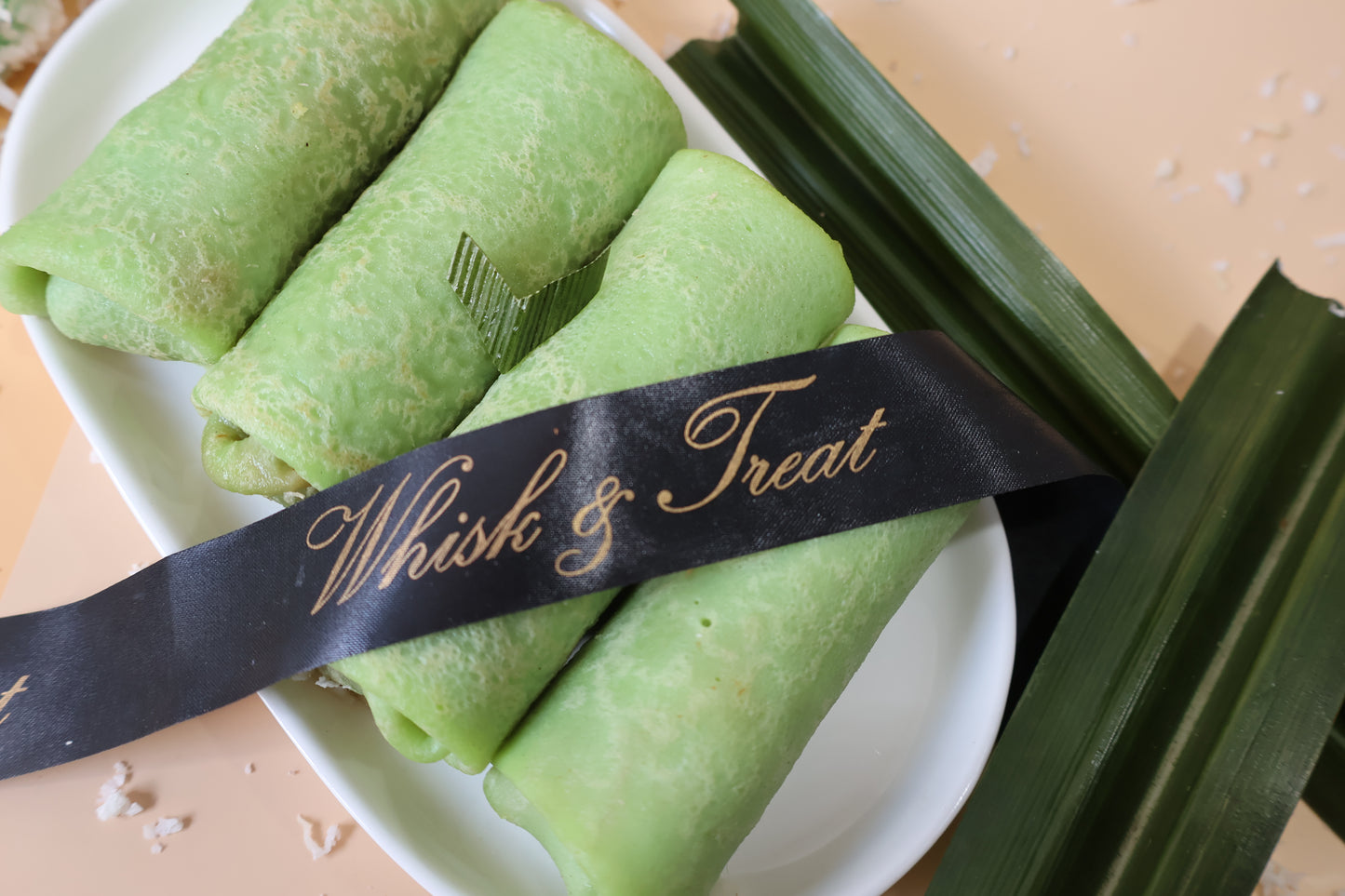 Kuih Dadar  Pandan Coconut Crêpe Rolls - Box of 8 Pieces