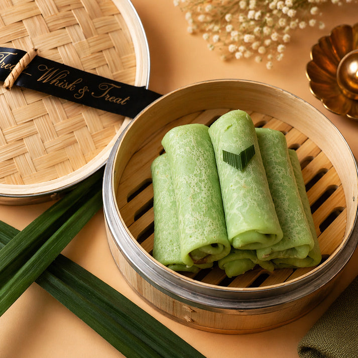 Kuih Dadar  Pandan Coconut Crêpe Rolls - Box of 8 Pieces