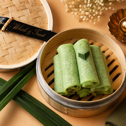 Kuih Dadar  Pandan Coconut Crêpe Rolls - Box of 8 Pieces