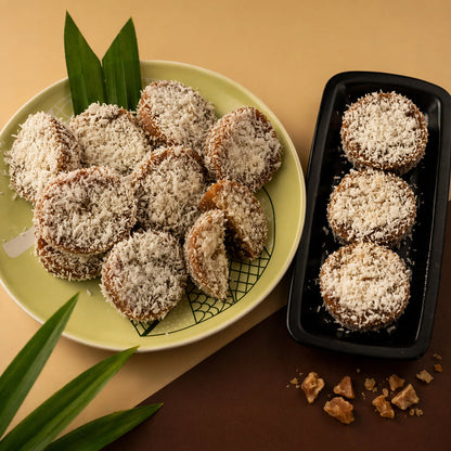 Kuih Kosui / Kueh Lumpang  - Palm-Sugar Sticky Rice Cake - Box of 12 Pieces