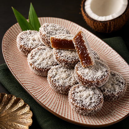 Kuih Kosui / Kueh Lumpang  - Palm-Sugar Sticky Rice Cake - Box of 12 Pieces