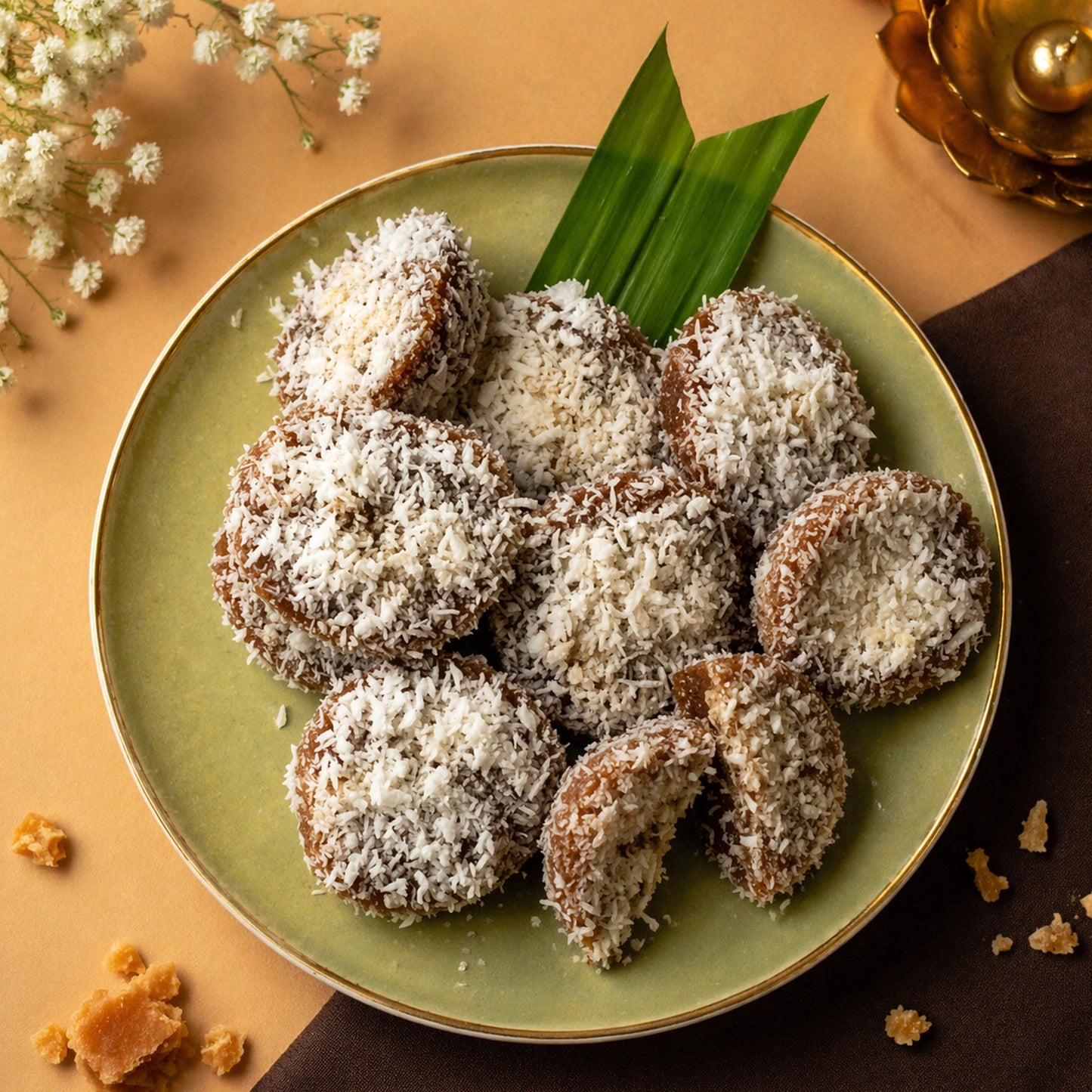 Kuih Kosui / Kueh Lumpang  - Palm-Sugar Sticky Rice Cake - Box of 12 Pieces