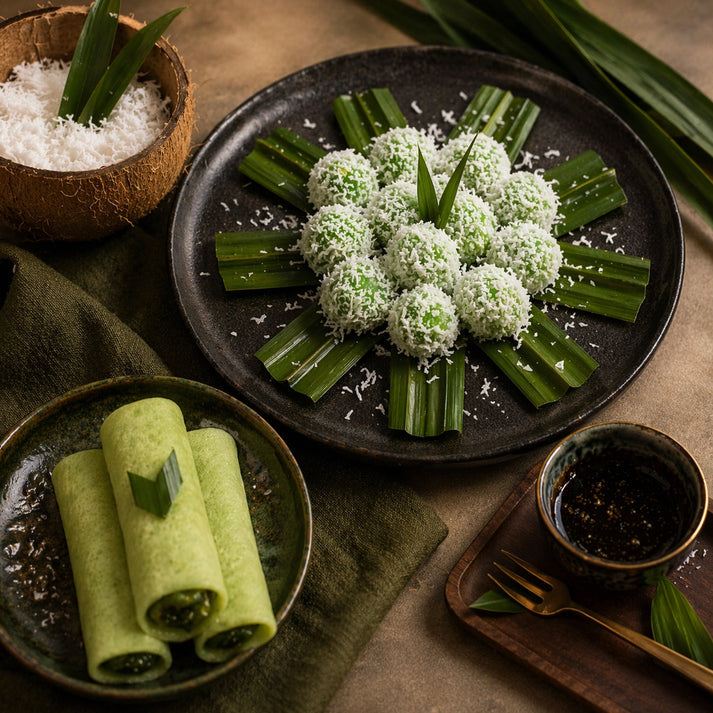 Onde-Onde (Pandan Glutinous Rice Balls) - Box of 15 Pieces