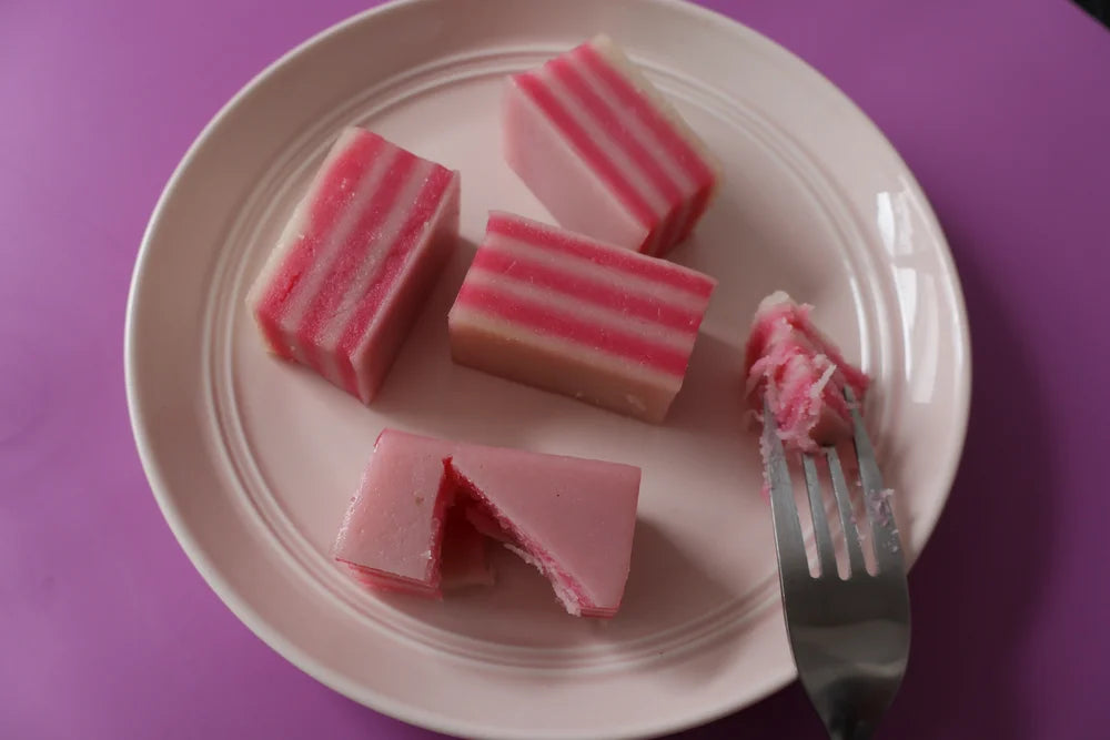 Traditional Kuih Lapis served for festive celebration and afternoon tea