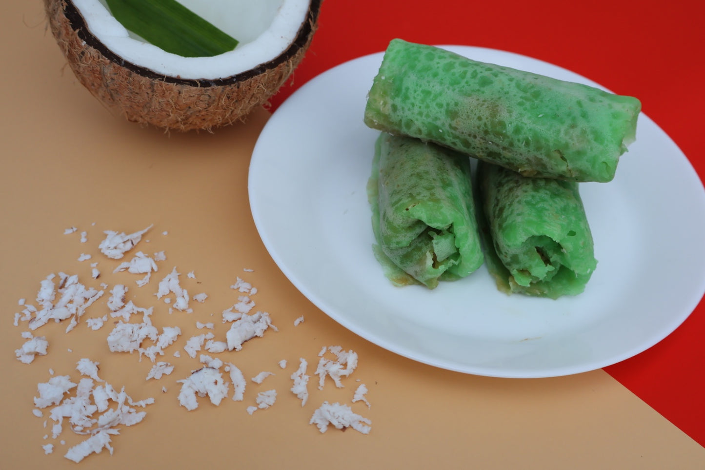 Kuih Dadar  Pandan Coconut Crêpe Rolls - Box of 8 Pieces